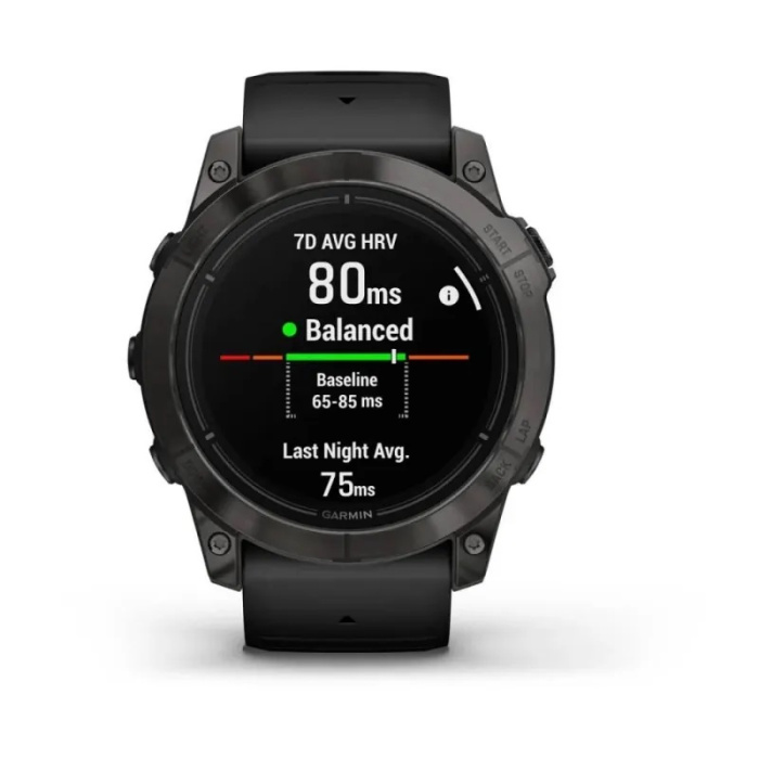 Zegarek Garmin Epix Pro (Gen 2) - Sapphire Edition 51 mm - Szary tytanowy z powłoką węglową (DLC) i z czarnym paskiem [010-02804-01]